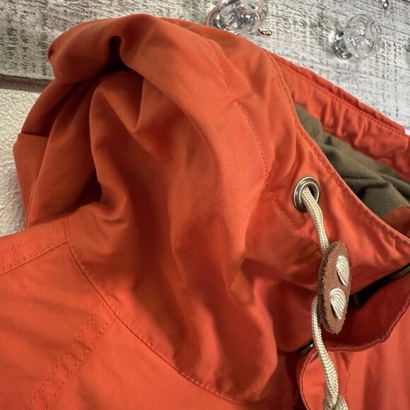 Polo Ralph Lauren Full Zip Oiled Cloth Orange Hooded Sport Jacket Medium Utility - Picture 9 of 16